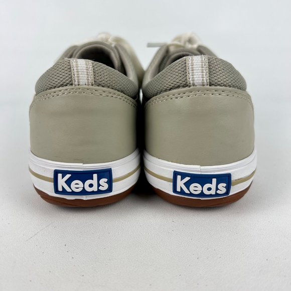Keds Prestige Womens Sneaker OrthoLite Stone Tan Leather Lace Up Shoes size 9 - Picture 4 of 16